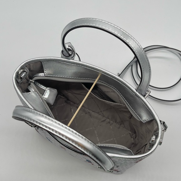 Michael Kors JST Xsmall Top Zip Tote Bag Bright White Multi - Picture 6 of 13